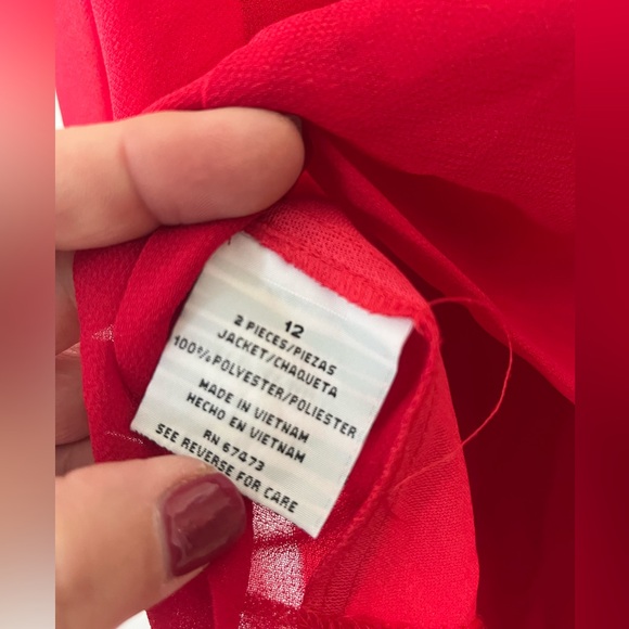 Danny & Nicole dress set featuring a jacket and a dress with a pleated hem- 12 - Picture 5 of 11